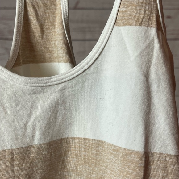 Lululemon Cool Racerback Stroll Stripe Heathered Cashew White / White - Picture 5 of 5